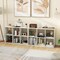 White 6 Storage Cube Bookshelf with Back Guardrail Perfect Addition for Any Room